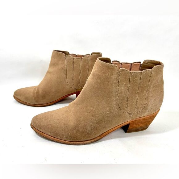 Joie Beige Suede Leather Barlow Western Booties size 40 EU / 9 US - Picture 9 of 13